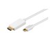 Skærmkabel - Pro Mini Displayport - HDMI - 1m - Hvid - 4040849528606
