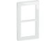 Lauritz Knudsen - LK FUGA Pure 66 Design ramme 2x1 modul, hvid glas - 560D1020