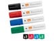 Konference & Præsentation - Nobo Glide whiteboard marker bred skrå spids 10 mm hurtigttørrende blæk, pakke/4 stk. Assorteret - 1915393