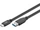 USB kabel - Pro USB-A <-> USB-C - 3m - USB 3.0 - Sort - PUSB3.2G1-AC-BLK-3M