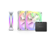 Kabinet Køler - NZXT F120 RGB DUO 3-pack & RGB Controller - White - Kabinet køler - 120mm - Hvid med RGB - 29 dBA - RF-D12TF-W1