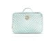 Anden personlig pleje - Gillian Jones 2-Rums Traincase - Ocean Quiltet nylon - 10007-14