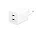 Mobil - Adaptere & Opladere - empower by PanzerGlass Turbo 45W Charger incl. 2 x USB-C | EU Plug | Silver White - EM58685