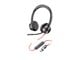 Hovedtelefoner/headset - HP Poly Blackwire 8225 Stereo Microsoft Teams Certified USB-C Headset +USB-C/A Adapter (8X225AA) - 8X225AA