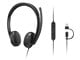 Hovedtelefoner/headset - Lenovo Wired VoIP Headset 5000 (Teams) USB-C - 4XD1R88995