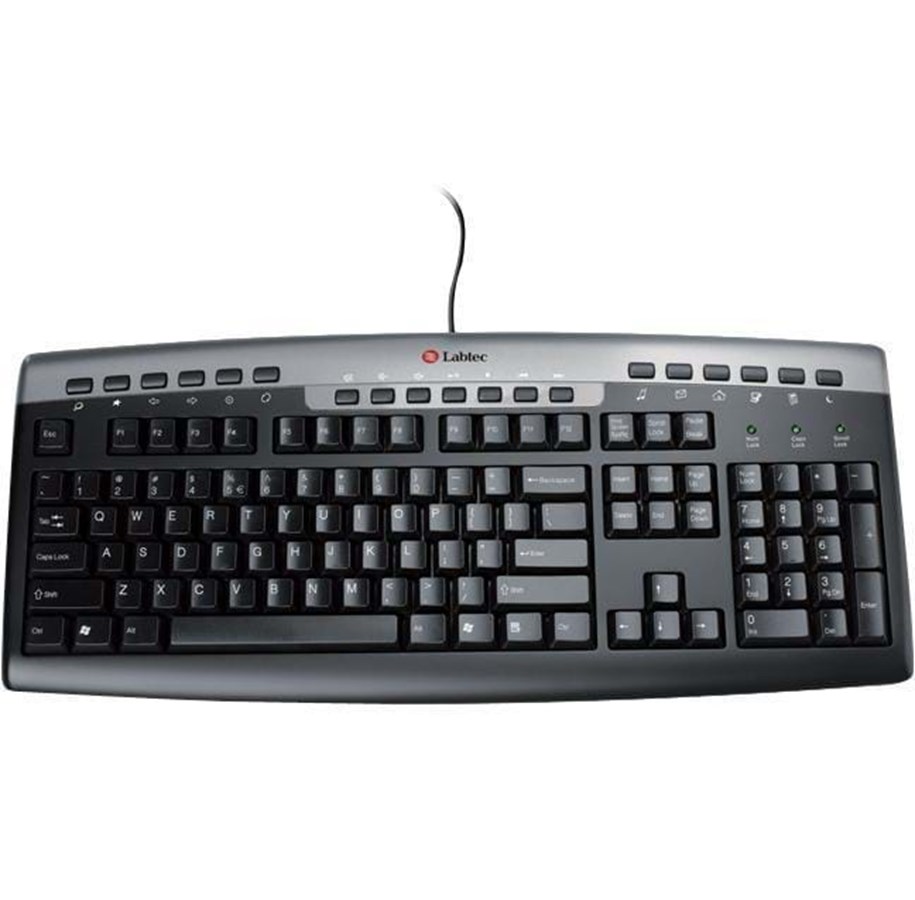 Tastatur - Labtec Media Keyboard/DA 105keys PS2 - Tastatur - Dansk - 967530-0107