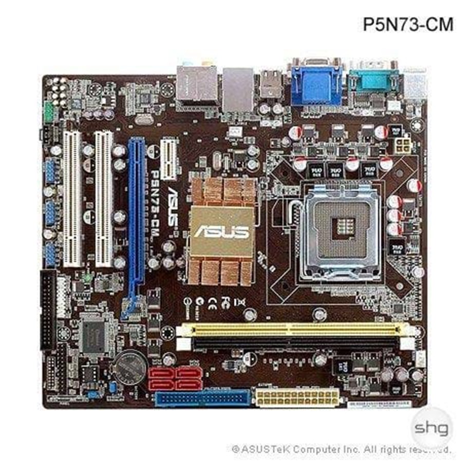 Bundkort - ASUS P5N73-CM Bundkort - NVIDIA GeForce 7100 / nForce 630i - Intel LGA775 socket - DDR2 RAM - Micro-ATX - 90-MIB500-G0EAY00Z