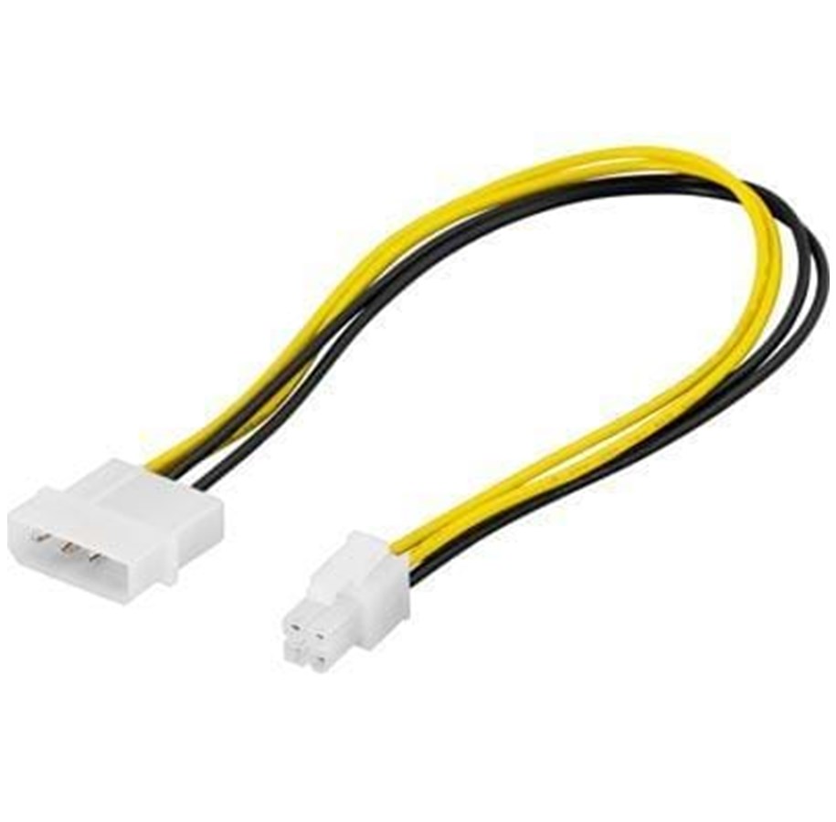Strømkabel (intern) - Deltaco Adapter 4-pins Molex 30cm - SSI-40
