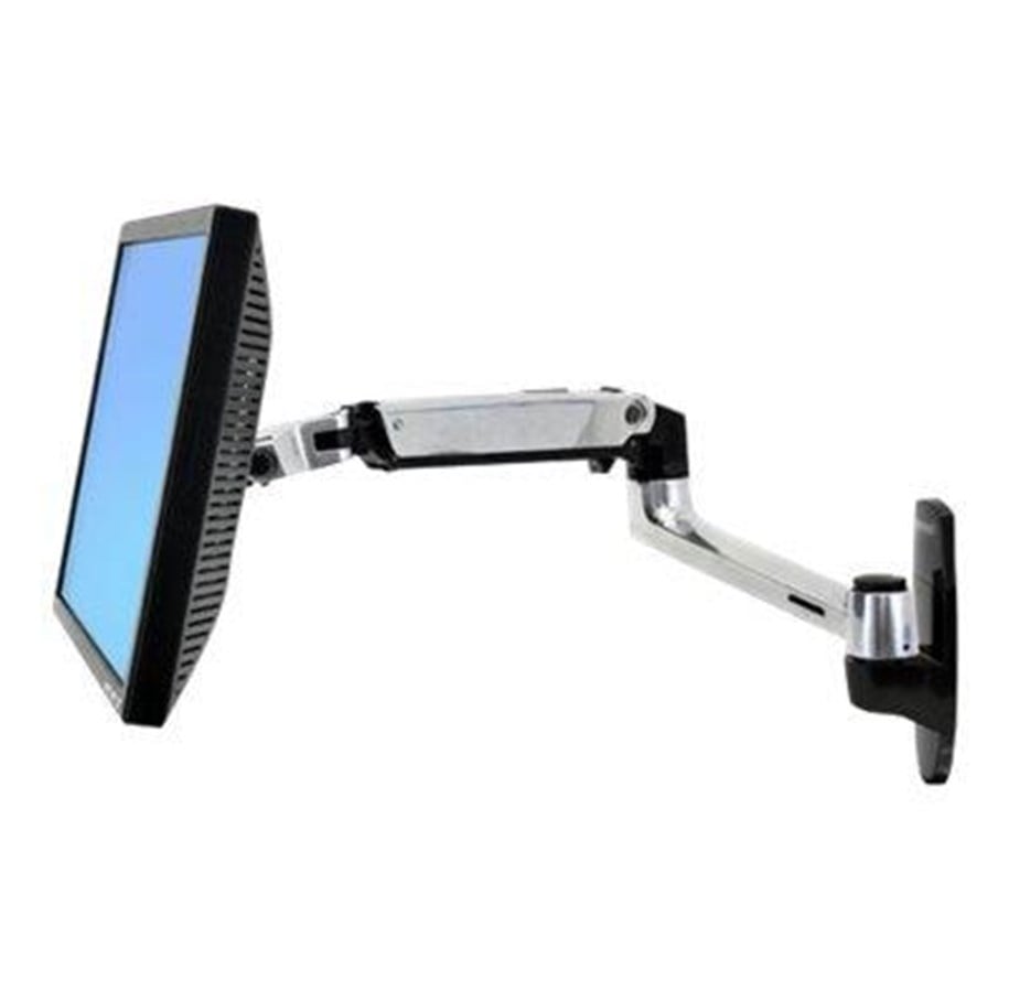 Skærmholder - Ergotron LX Wall Monitor Arm - Polished Aluminum - 45-243-026