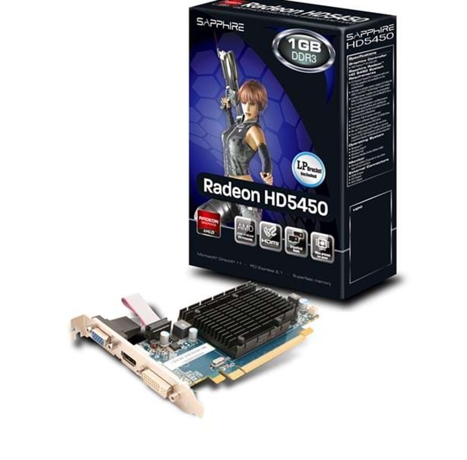 Grafikkort - Sapphire Radeon HD 5450 - 1GB GDDR3 RAM - Grafikkort - 11166-02-20R