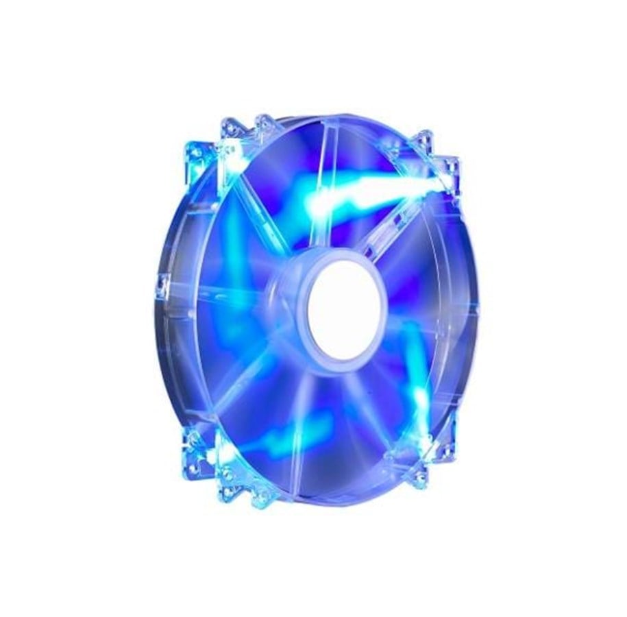 Kabinet Køler - Cooler Master Fan MegaFlow Blue - Kabinet køler - 200mm - Gennemsigtig med blåt LED lys - 19 dBA - R4-LUS-07AB-GP