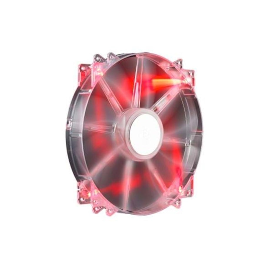 Kabinet Køler - Cooler Master Fan MegaFlow Red - Kabinet køler - 200mm - Gennemsigtig med rødt LED lys - 19 dBA - R4-LUS-07AR-GP
