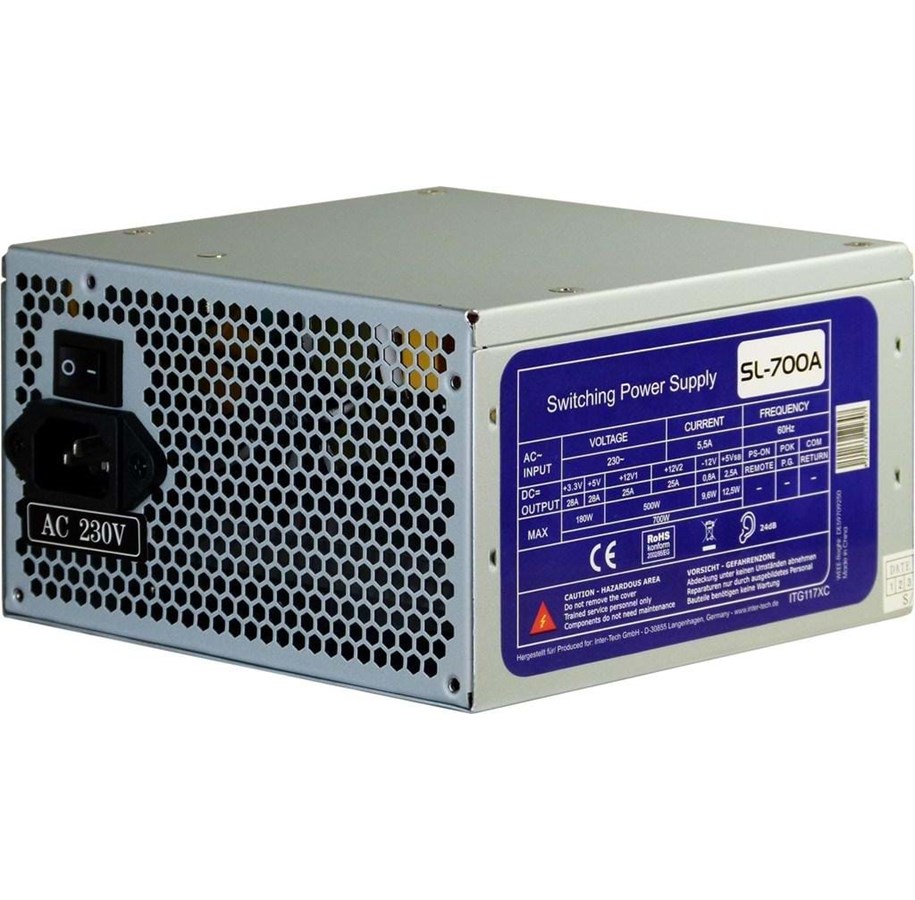 Strømforsyning - Inter-Tech SL-700 Strømforsyning - 700 Watt - 120 mm - ATX - 80 Plus - 88882052