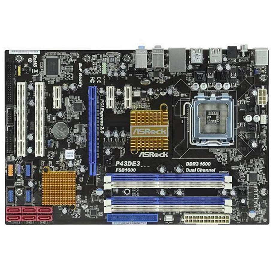 Bundkort - ASRock P43DE3 Bundkort - Intel P43 Express - Intel LGA775 - DDR3 RAM - ATX - P43DE3
