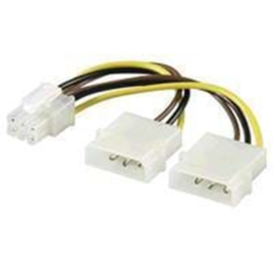 Strømkabel (intern) - CoreParts Molex til 6-pin PCIe strømadapter - PI1919