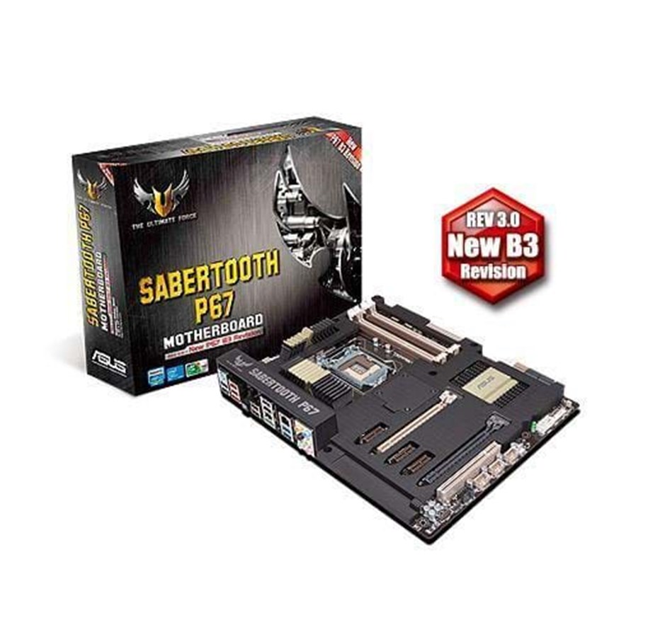 Bundkort - ASUS SABERTOOTH P67 Sandy Bridge B3 Bundkort - Intel P67 Express - Intel LGA1155 socket - DDR3 RAM - ATX - 90-MIBEDA-G0EAY0KZ