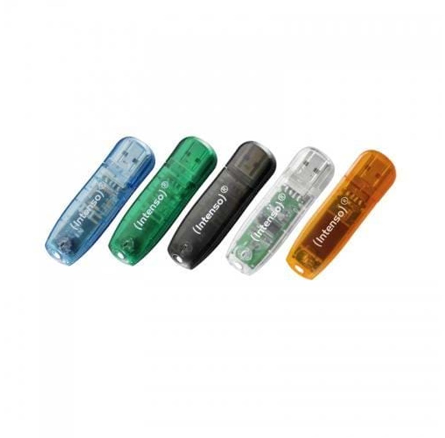 Usb Drive Rinbow Intenso Rainbow Line USB Drive - Blå - 4GB - USB Stick | Billig