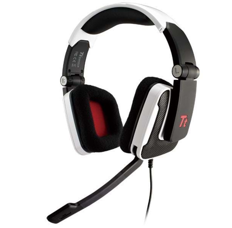 Hovedtelefoner/headset - Thermaltake Tt eSPORTS SHOCK - White - HT-SHK002ECWH