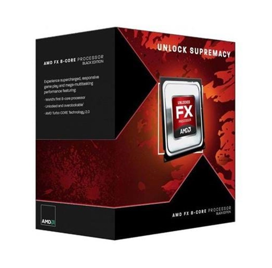CPU - AMD FX-8120 Black CPU - 8 kerner - 3.1 GHz - AMD AM3+ - AMD Boxed (med køler) - FD8120FRGUBOX