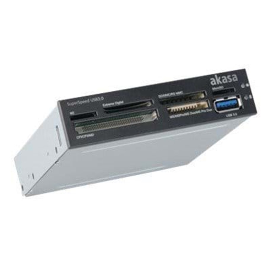 Systemtilbehør (kølepasta mv.) - Revoltec Akasa AK-ICR-14 USB 3.0 6-Port Card Reader 3.5 Zol - AK-ICR-14