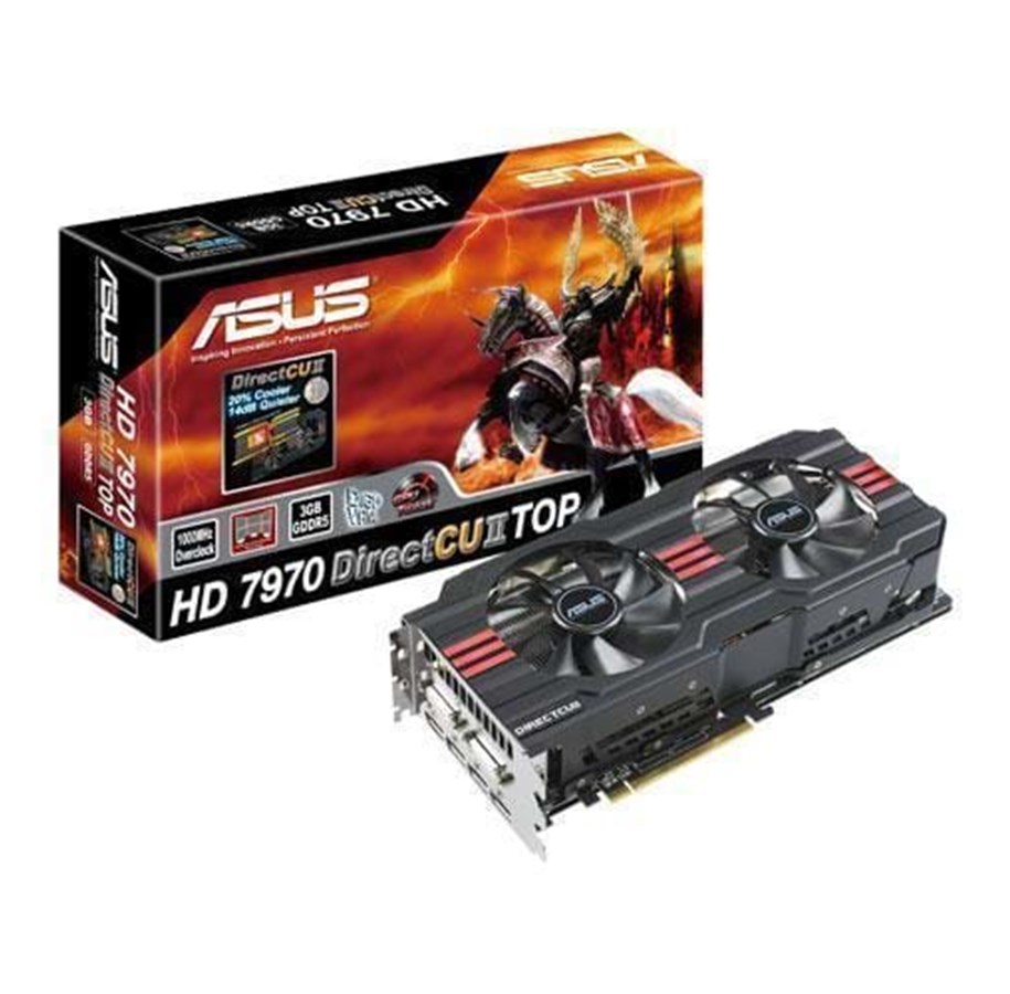 Grafikkort - ASUS Radeon HD 7970 - 3GB GDDR5 RAM - Grafikkort - 90-C1CRM1-U0UAY0BZ