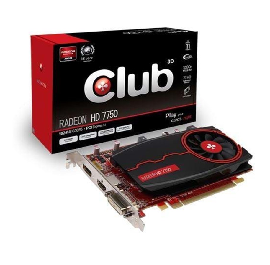 Grafikkort - Club 3D Radeon HD 7750 - 1GB GDDR5 RAM - Grafikkort - CGAX-7752