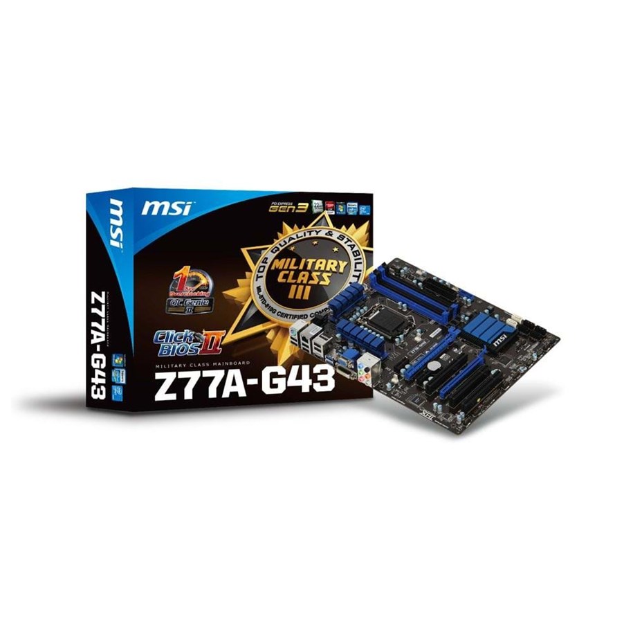 Bundkort - MSI Z77A-G43 Bundkort - Intel Z77 Express - Intel LGA1155 - DDR3 RAM - ATX - Z77A-G43