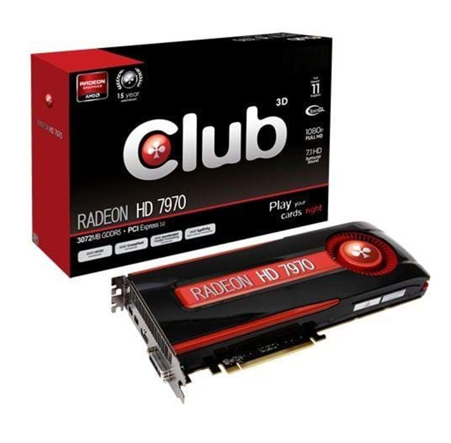 Grafikkort - Club 3D Radeon HD 7970 - 3GB GDDR5 RAM - Grafikkort - CGAX-7977C