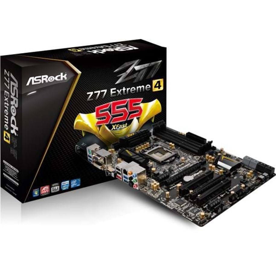 Bundkort - ASRock Z77 Extreme4 Bundkort - Intel Z77 Express - Intel LGA1155 socket - DDR3 RAM - ATX - 90-MXGKX0-A0UAYZ