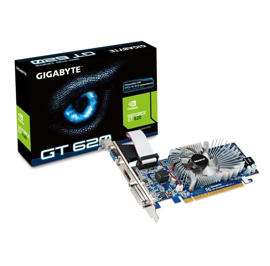 Grafikkort - GIGABYTE GeForce GT 620 - 1GB GDDR3 RAM - Grafikkort - GV-N620D3-1GL