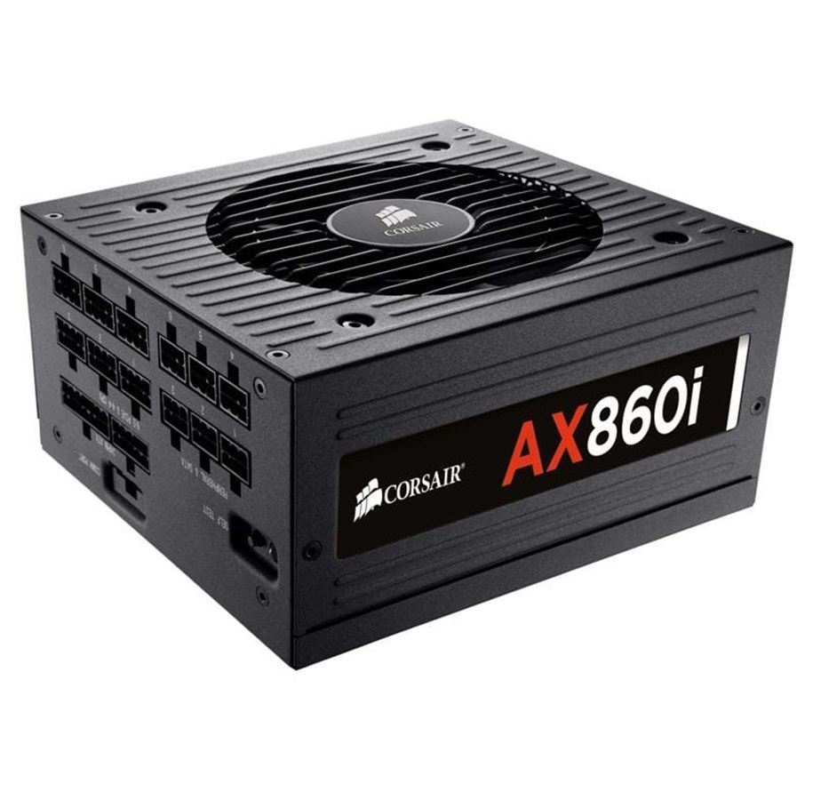 Strømforsyning - Corsair AX860i Strømforsyning - 860 Watt - 120 mm - 80 Plus Platinum certified - CP-9020037-EU