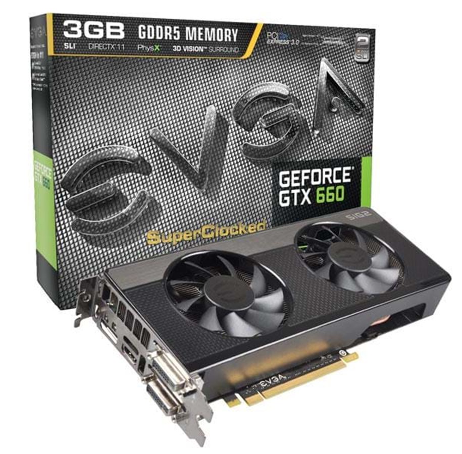 Grafikkort - EVGA GeForce GTX 660 - 3GB GDDR5 RAM - Grafikkort - 03G-P4-2665-KR