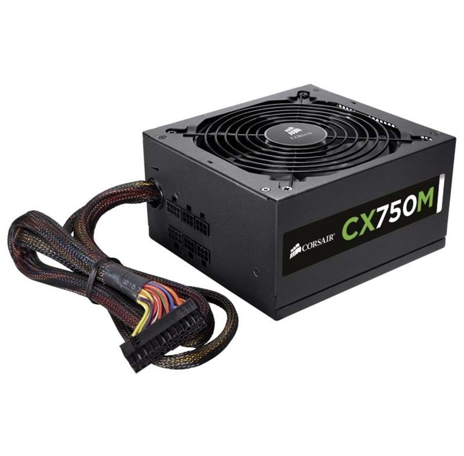 Strømforsyning - Corsair CX750M Strømforsyning - 750 Watt - 120 mm - ATX - 80 Plus Bronze certified - CP-9020061-EU