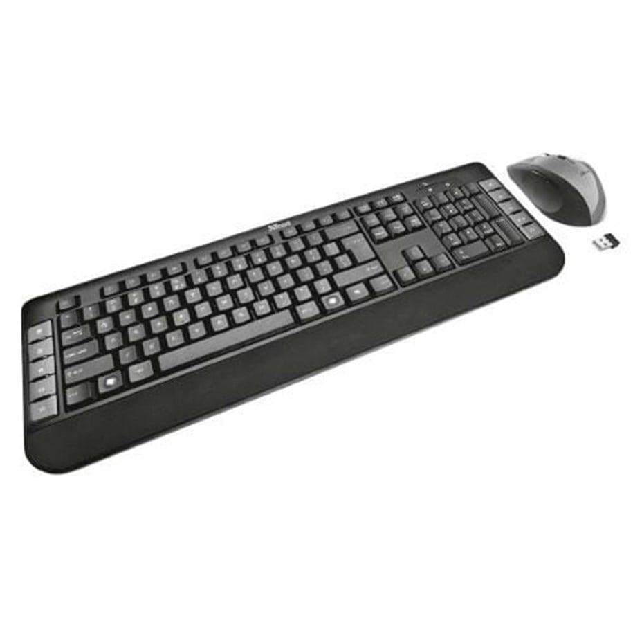Tastatur - Trust Tecla Wireless Multimedia - ND - Tastatur & Mus sæt - Nordisk - Sølv - 18049