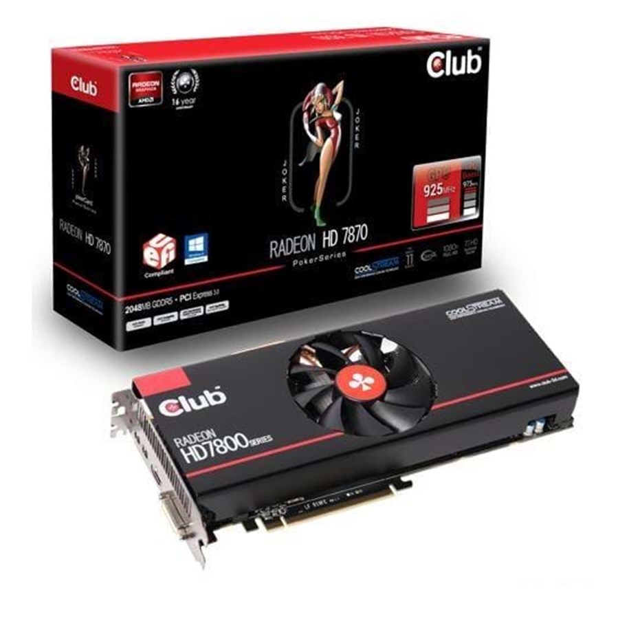 Grafikkort - Club 3D Radeon HD 7870 Limited - 2GB GDDR5 RAM - Grafikkort - CGAX-7876XT
