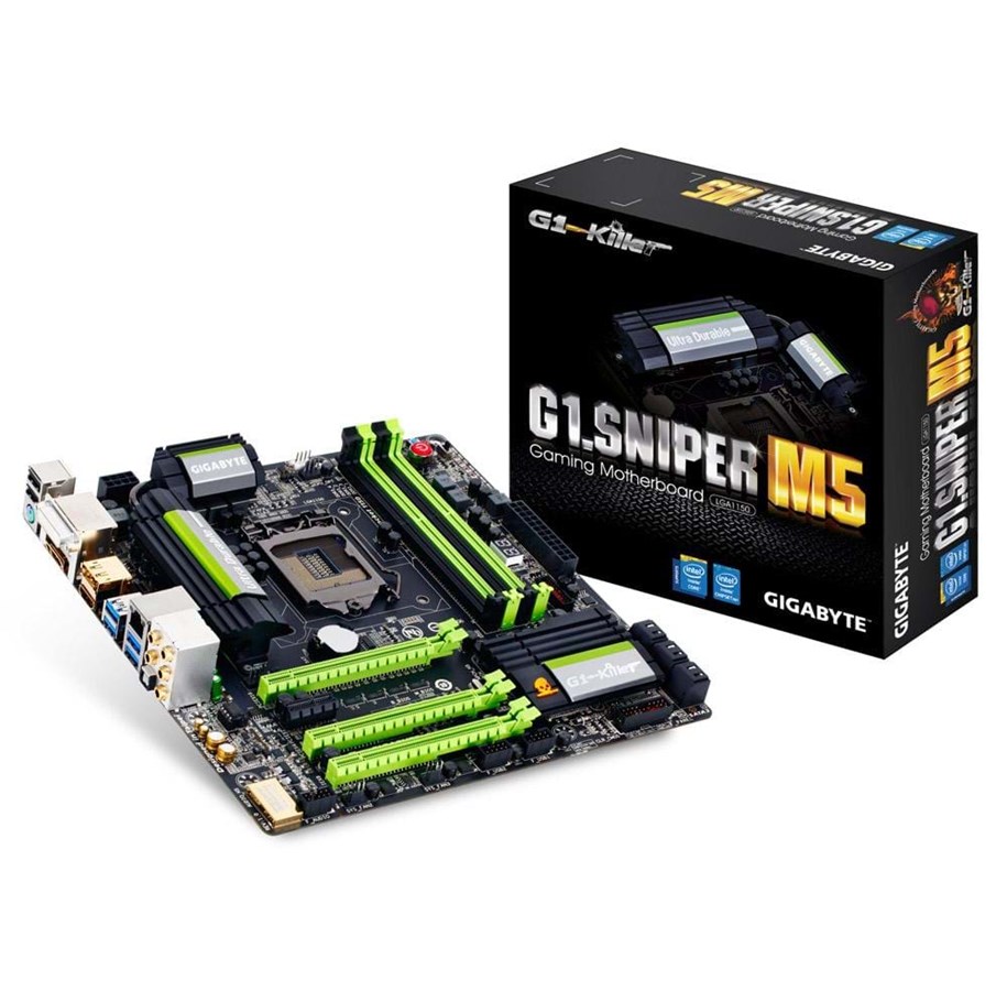 Bundkort - GIGABYTE G1.Sniper M5 - Haswell Bundkort - Intel Z87 Express - Intel LGA1150 socket - DDR3 RAM - Micro-ATX - G1.Sniper M5