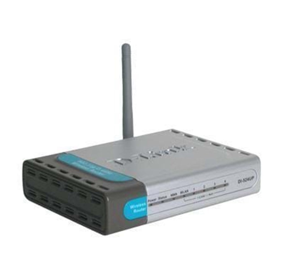 Router & firewall - D-Link AirPlus DI-524UP Wireless Router - Wireless router G Standard - 802.11g - DI-524UP