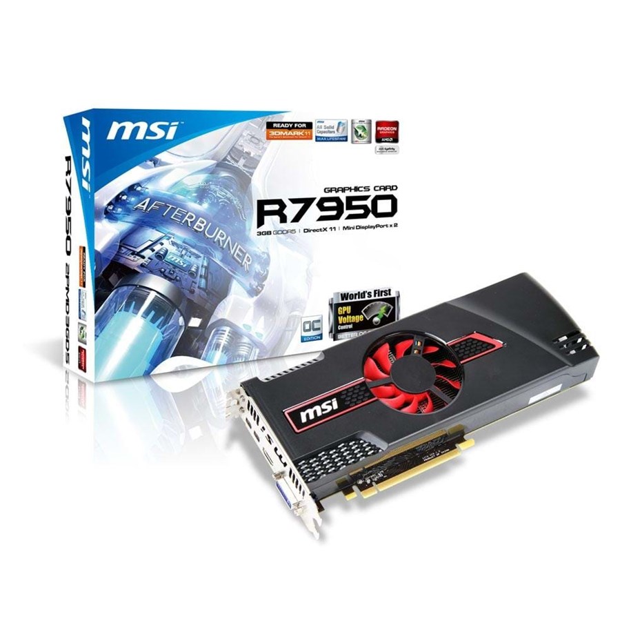 Grafikkort - MSI Radeon HD 7950 - 3GB GDDR5 RAM - Grafikkort - R7950-3GD5/OC BE G