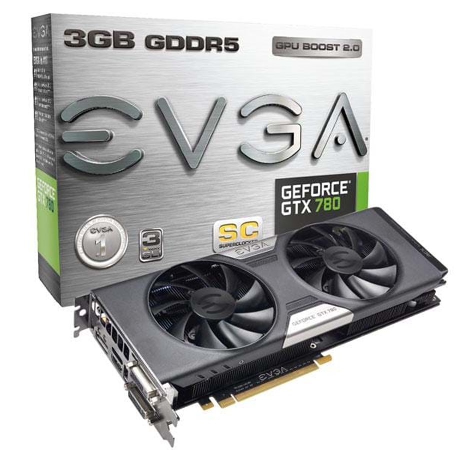Grafikkort - EVGA GeForce GTX 780 - 3GB GDDR5 RAM - Grafikkort - 03G-P4-2784-KR