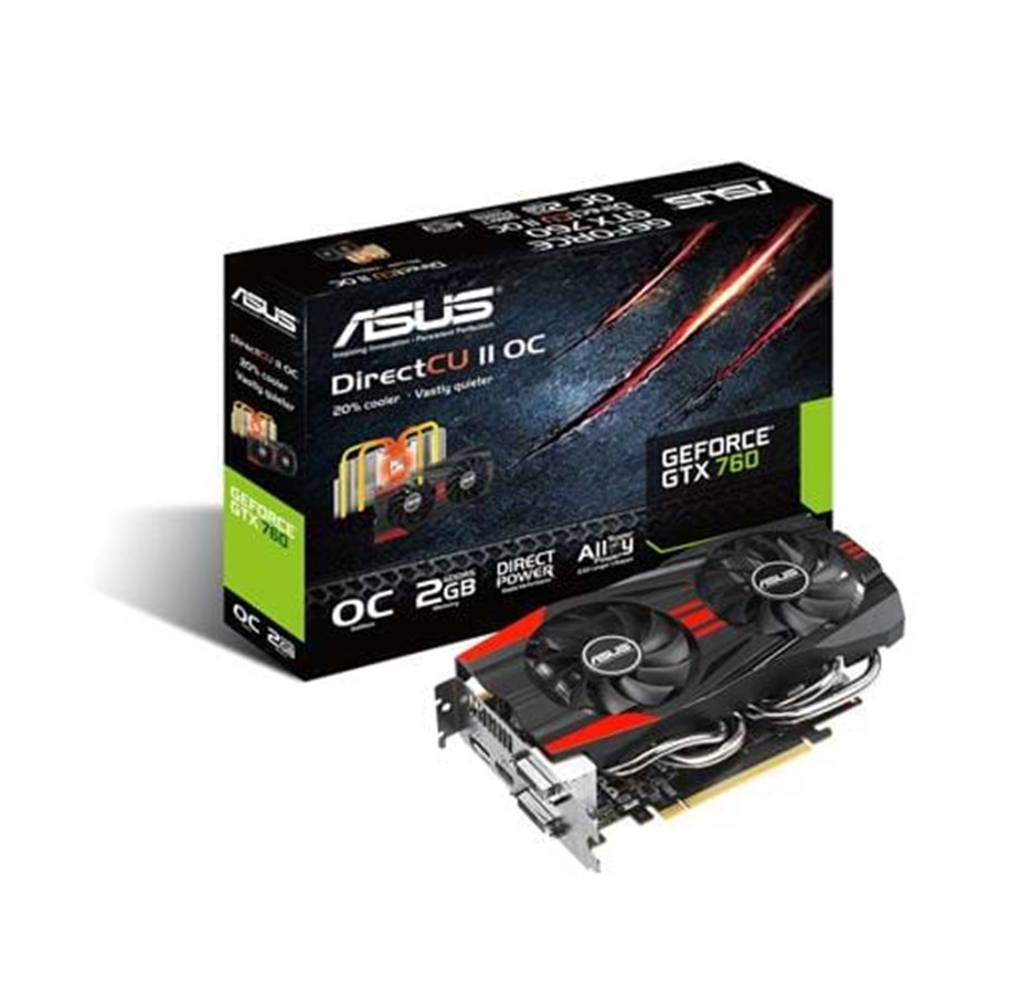 Grafikkort - ASUS GeForce GTX 760 - 2GB GDDR5 RAM - Grafikkort - 90YV04L2-M0NA00