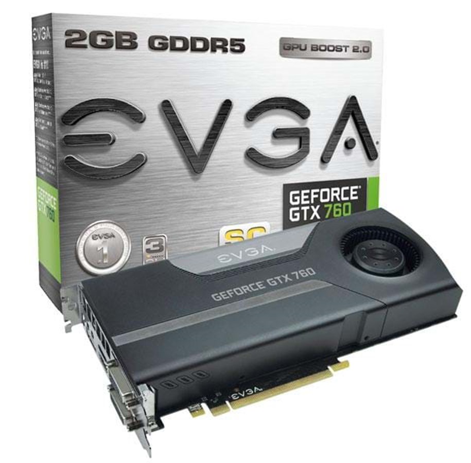 Grafikkort - EVGA GeForce GTX 760 - 2GB GDDR5 RAM - Grafikkort - 02G-P4-2762-KR