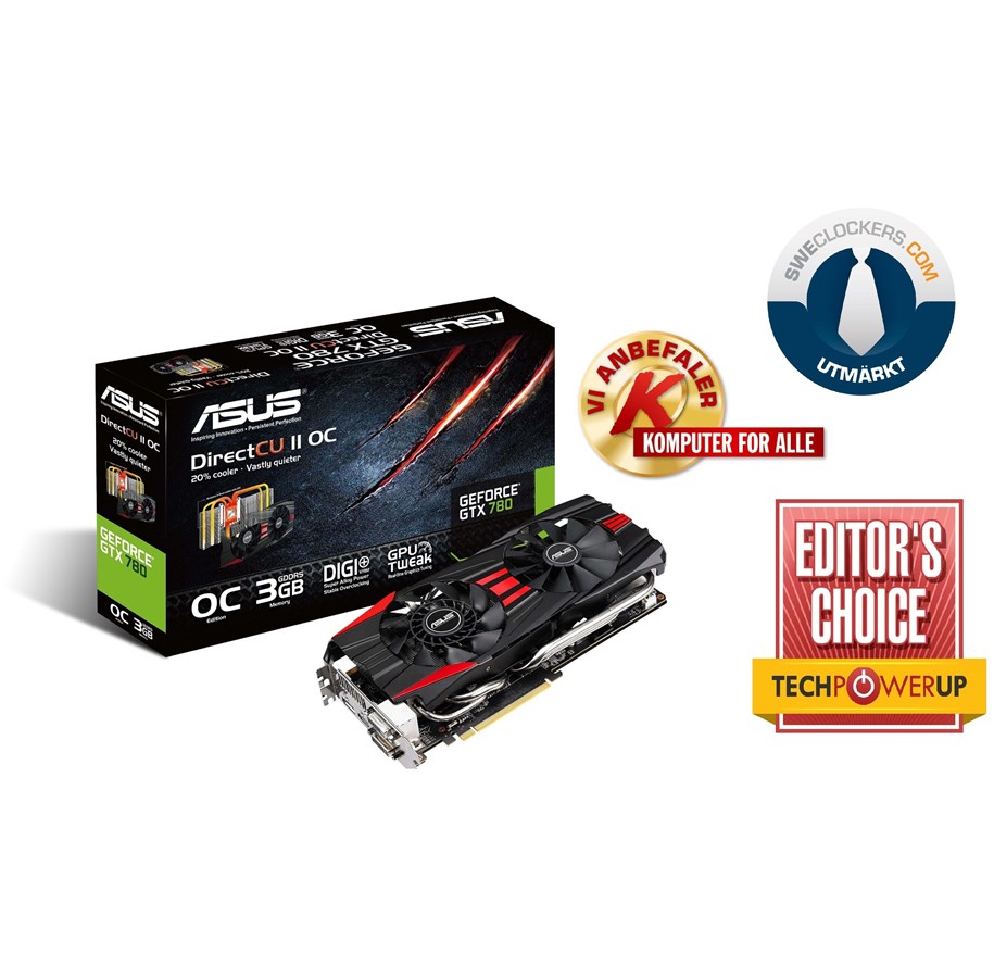 Grafikkort - ASUS GeForce GTX 780 - 3GB GDDR5 RAM - Grafikkort - 90YV04H0-M0NA00