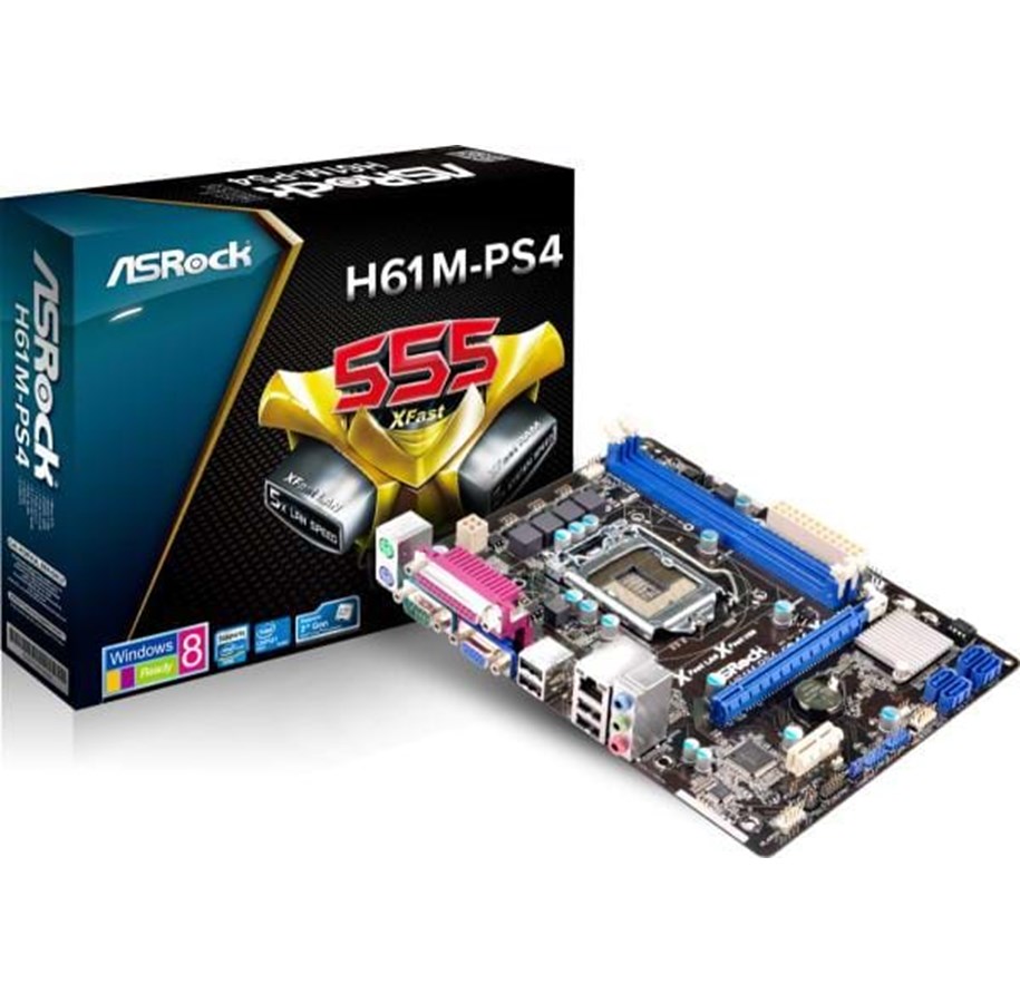 Asrock H61m Ps4 Bundkort Intel H61 Express Intel Lga1155