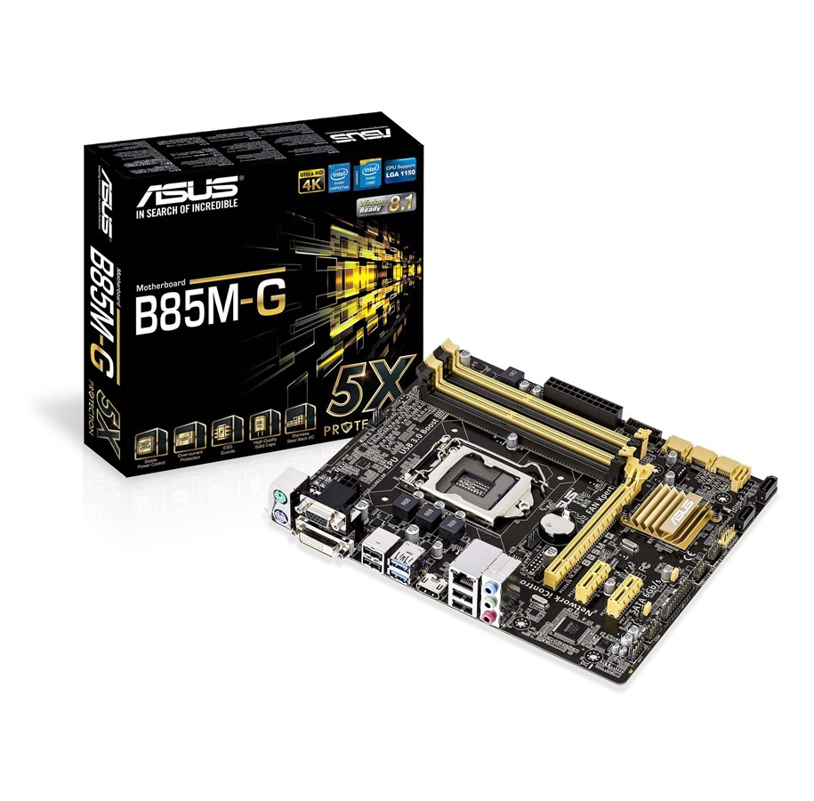 Bundkort - ASUS B85M-G (C2) - Haswell Bundkort - Intel B85 Express - Intel LGA1150 socket - DDR3 RAM - Micro-ATX - 90MB0G50-M0EAY5