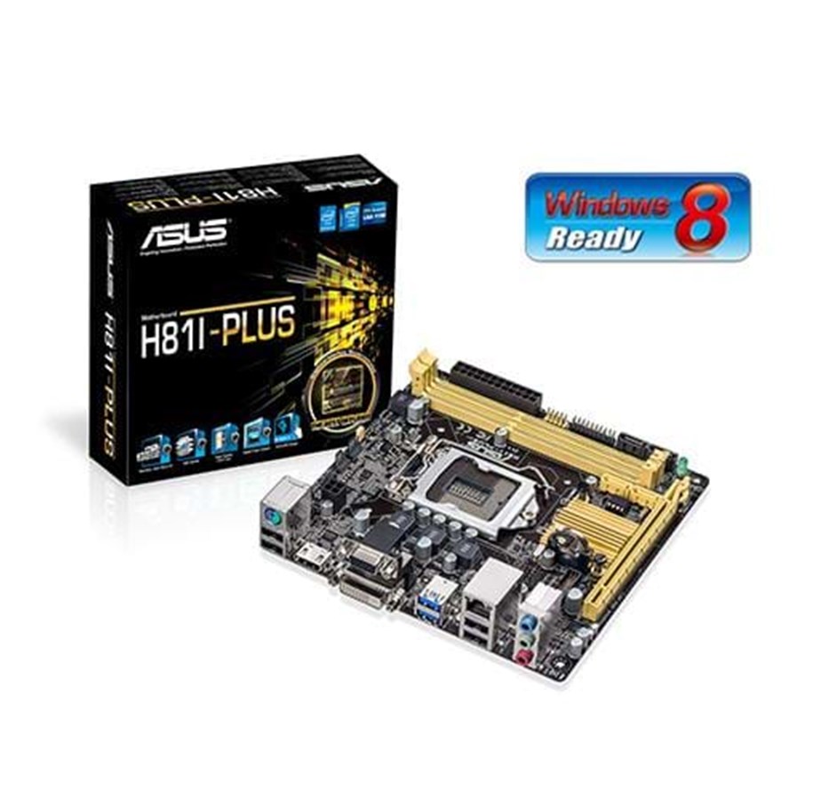 Bundkort - ASUS H81I-PLUS - Haswell Bundkort - Intel H81 Express - Intel LGA1150 socket - DDR3 RAM - Mini-ITX - 90MB0GC0-M0EAY0