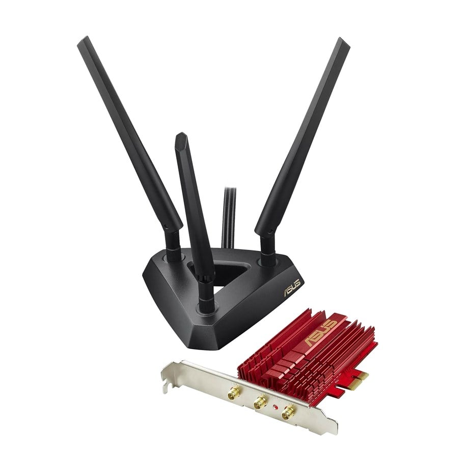 Netværksadapter (netkort, printserver mv.) - ASUS PCE-AC68 Dual-band Wireless-AC1900 PCI-E Adapter with High Power Design - 90IG00R0-BM0G00
