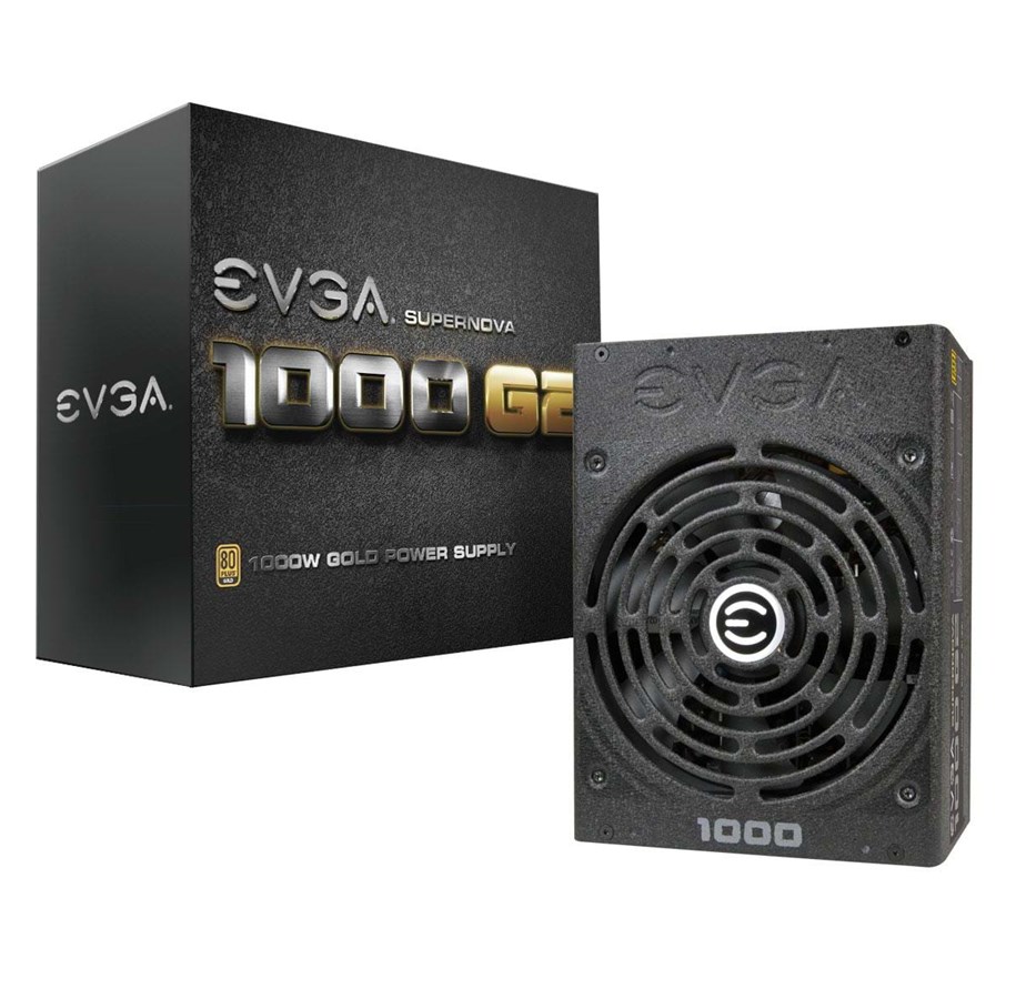 Strømforsyning - EVGA SuperNOVA 1000 G2 Strømforsyning - 1000 Watt - 140 mm - ATX - 80 Plus Gold certified - 120-G2-1000-XR