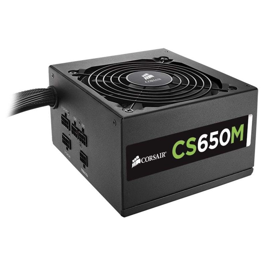Strømforsyning - Corsair CS650M Strømforsyning - 650 Watt - 120 mm - ATX - 80 Plus Gold certified - CP-9020077-EU