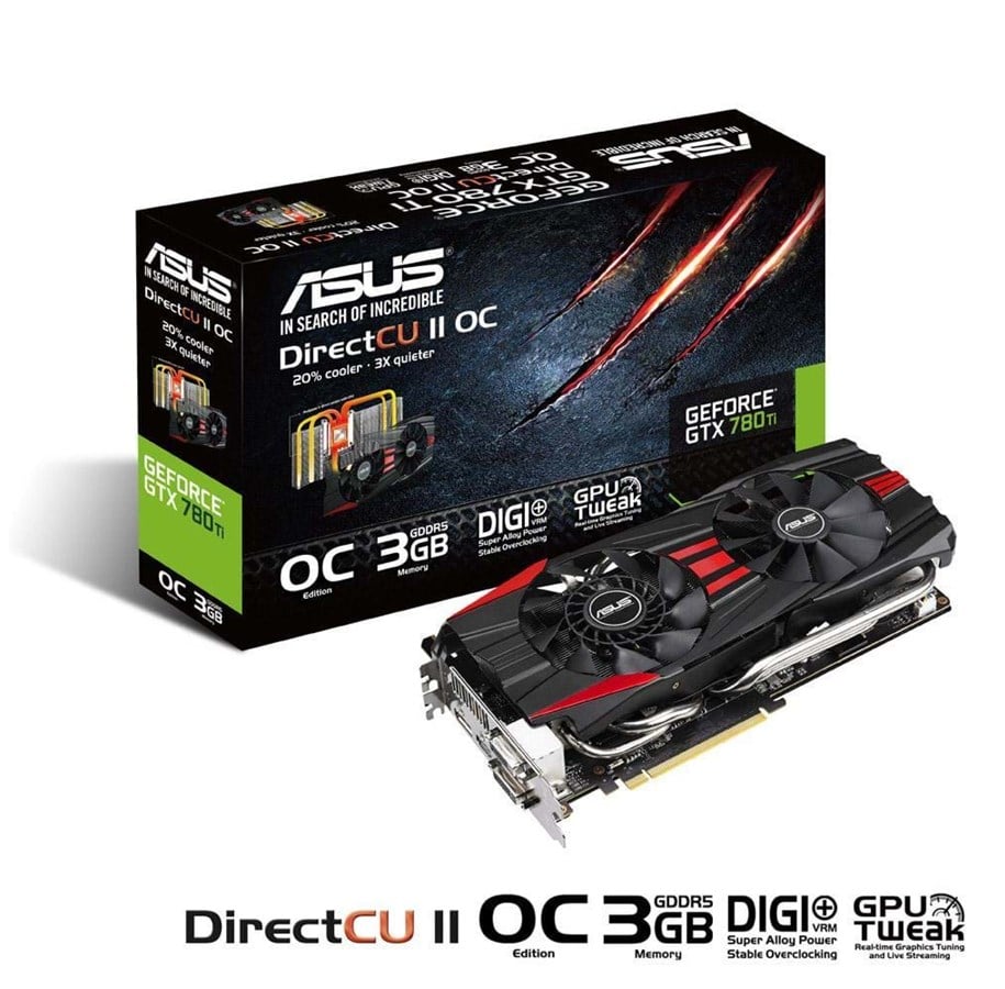 Grafikkort - ASUS GeForce GTX 780 Ti - 3GB GDDR5 RAM - Grafikkort - 90YV05A0-M0NA00