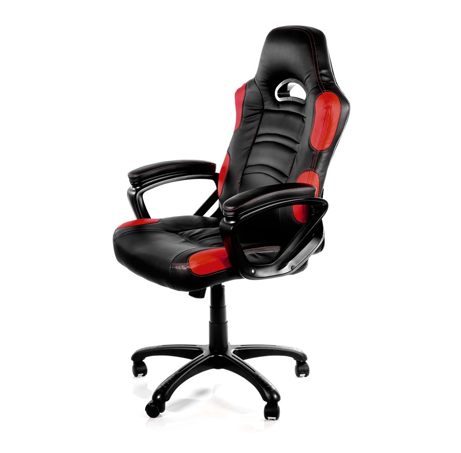 Gamer Stol - Arozzi Enzo Red Gamer Stol - Sort / Rød - PU Læder - Op til 120 kg - ENZO-RD